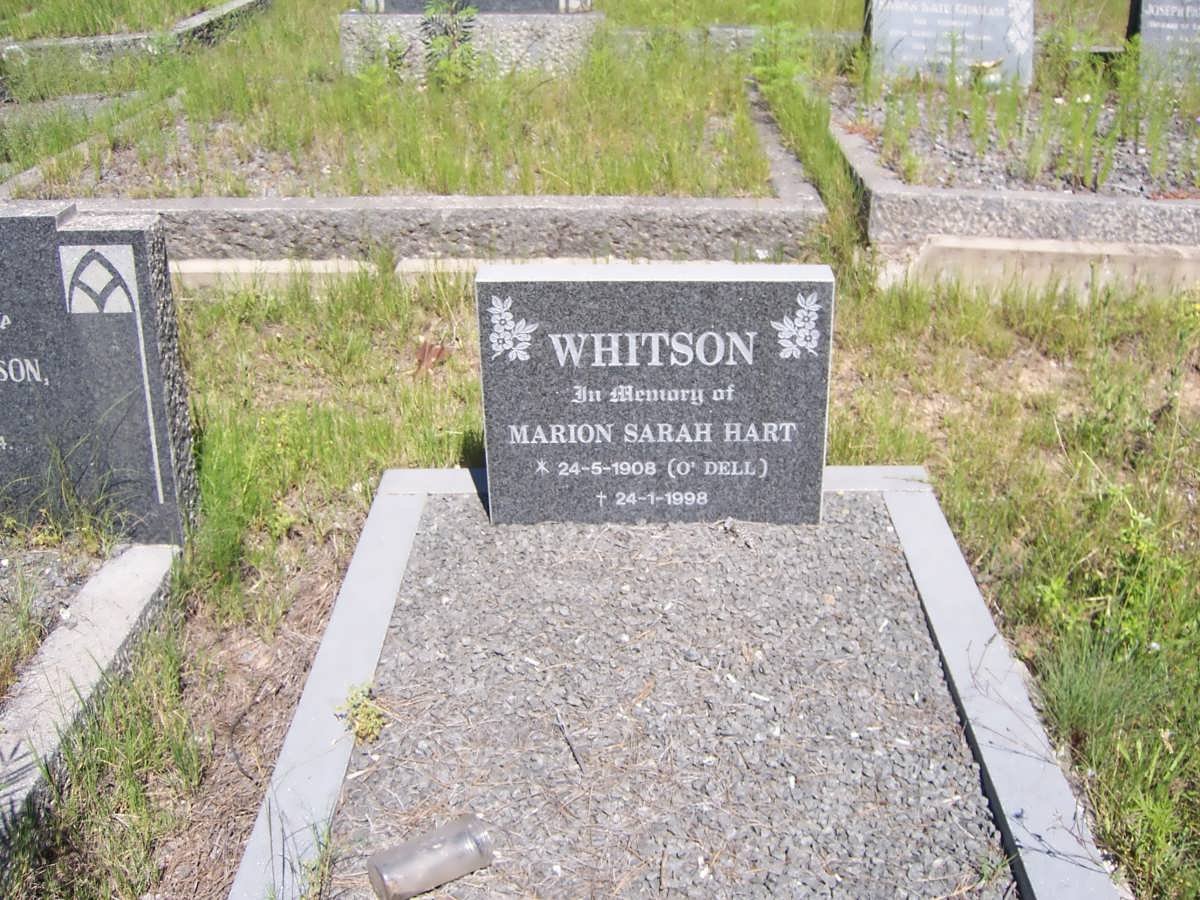 WHITSON Marion Sarah Hart nee O'DELL 1908-1998
