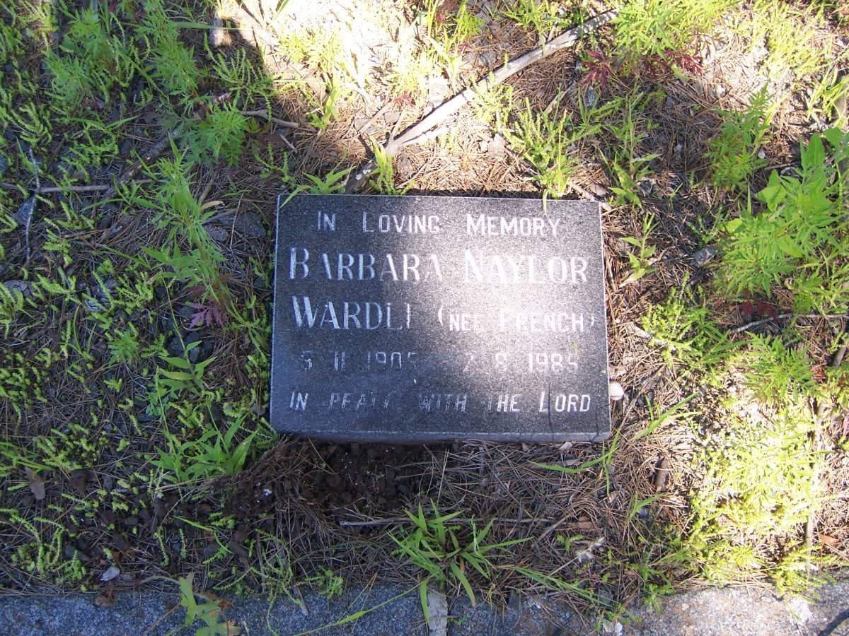 WARDLE Barbara Naylor nee FRENCH 1905-1985
