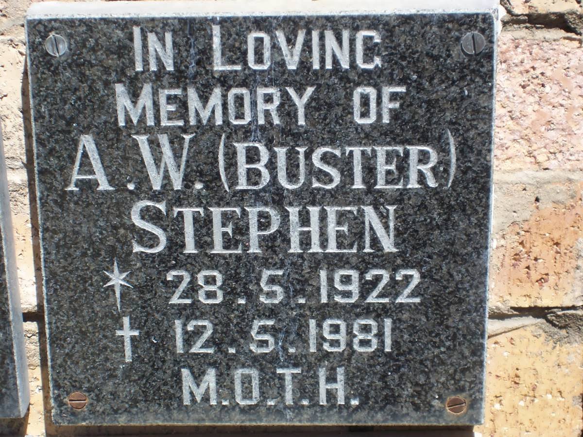 STEPHEN A.W. 1922-1981