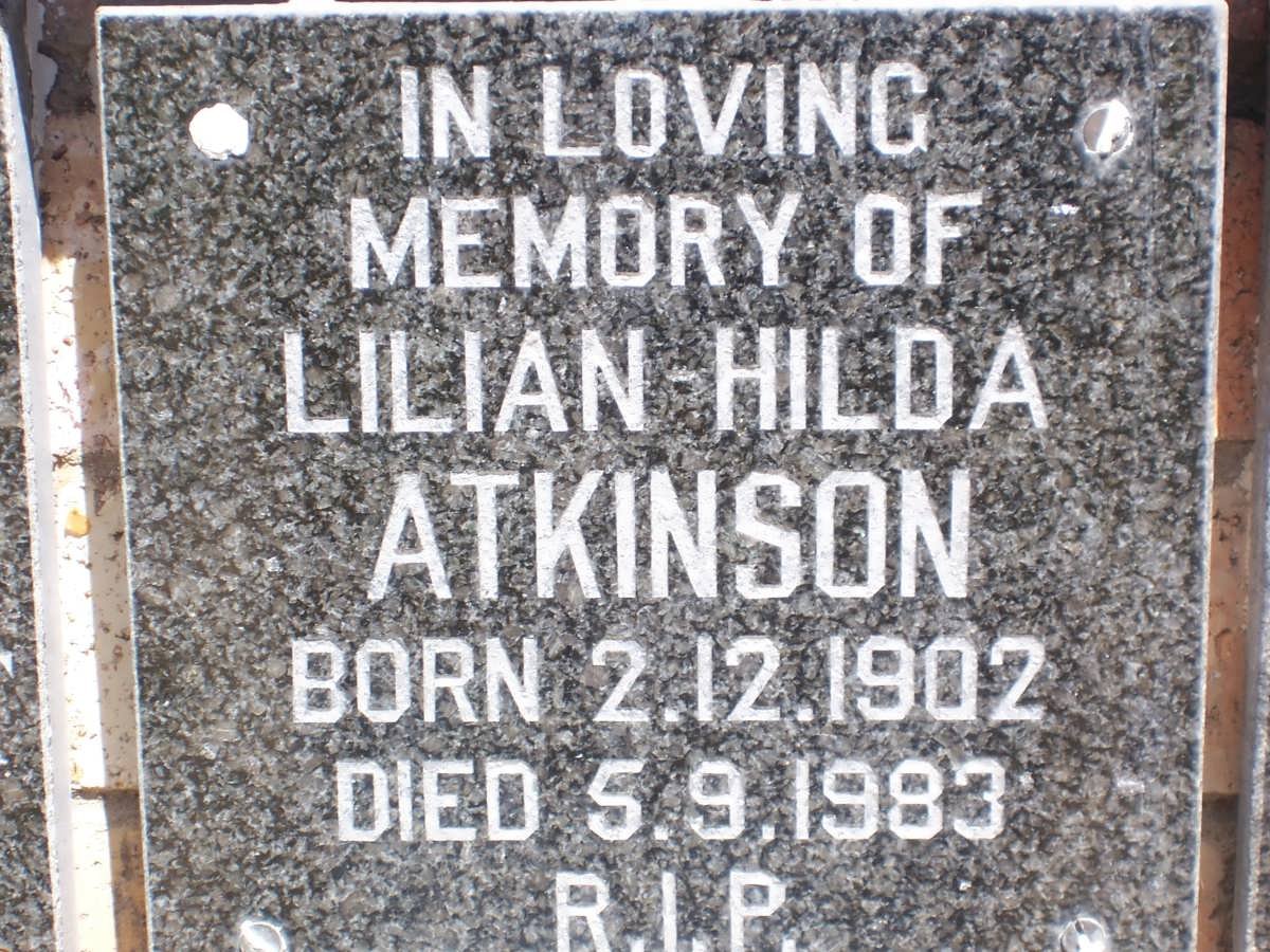 ATKINSON Lilian Hilda 1902-1983