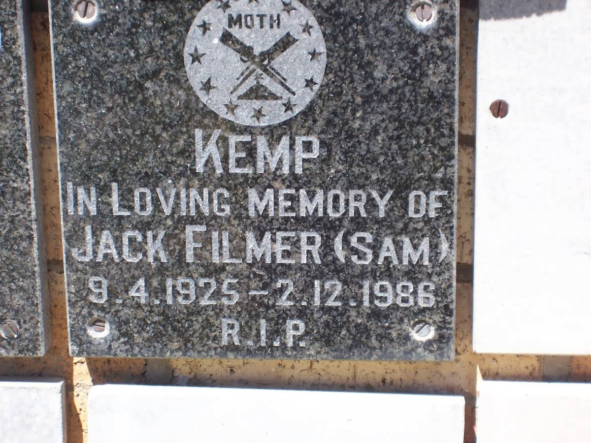 KEMP Jack Filmer 1925-1986