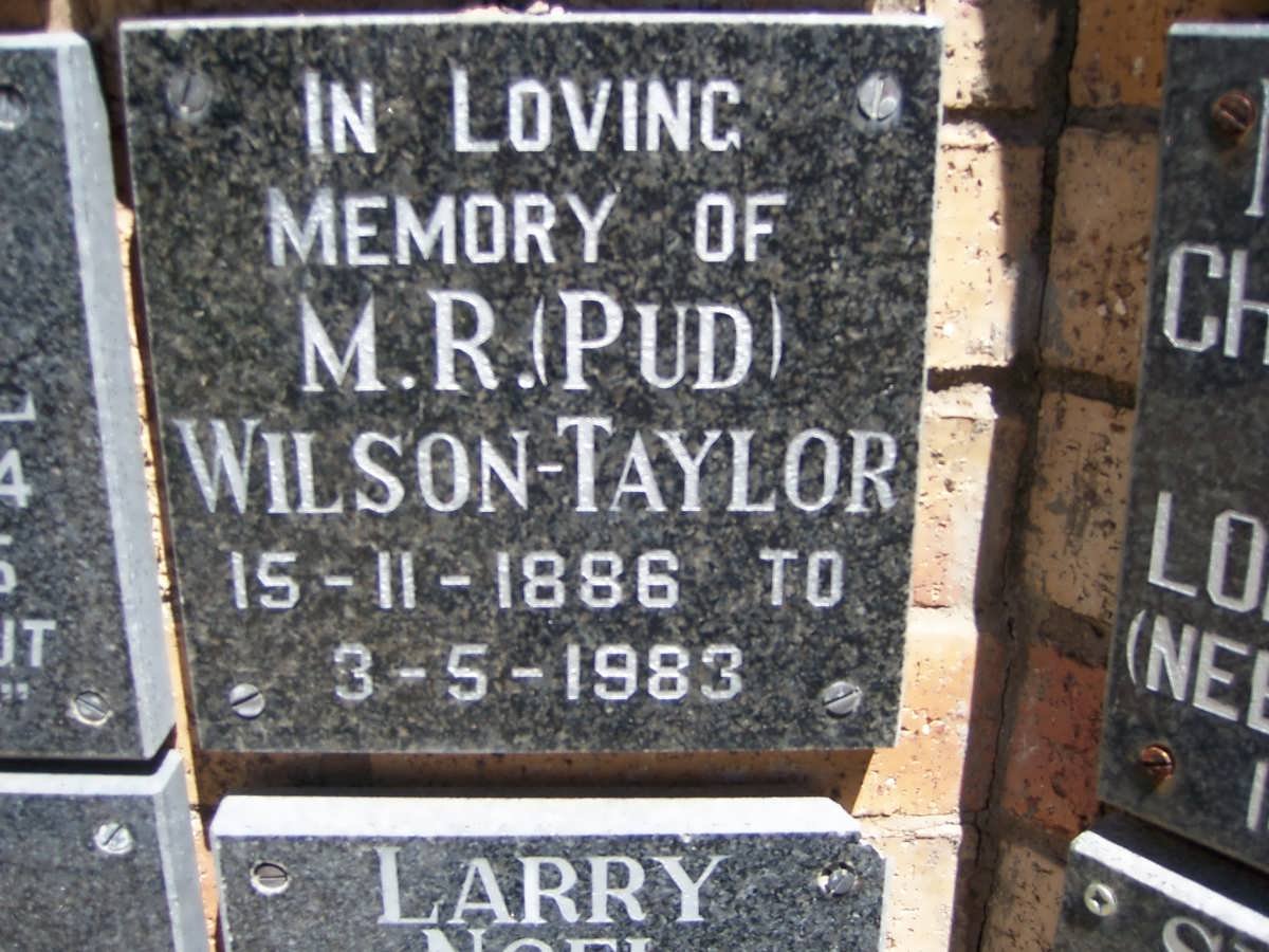 TAYLOR M.R., Wilson 1886-1983