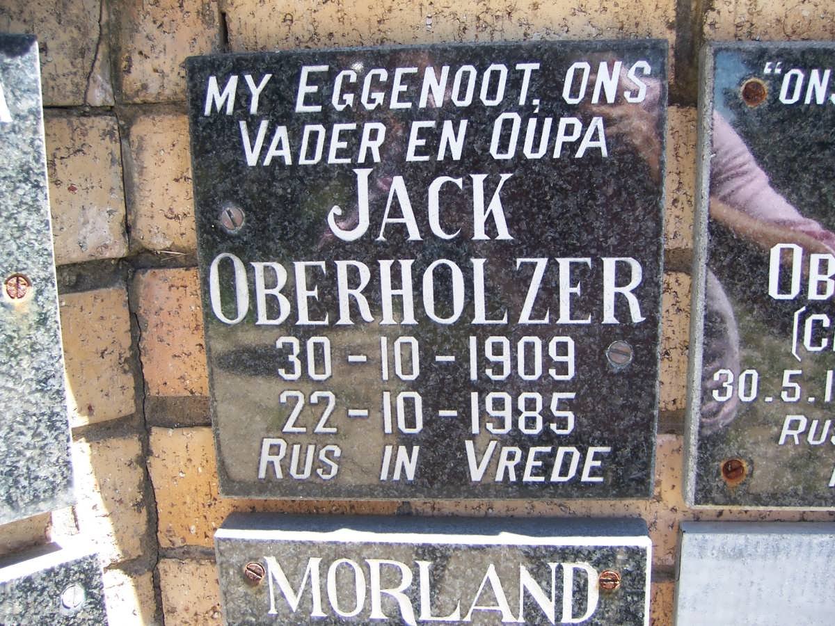 OBERHOLZER Jack 1909-1985