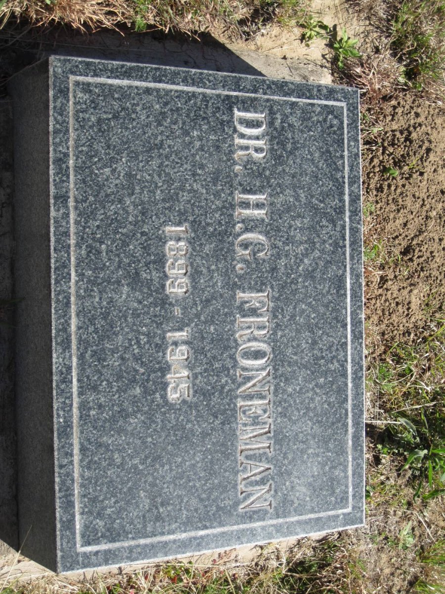 FRONEMAN H.G. 1899-1945