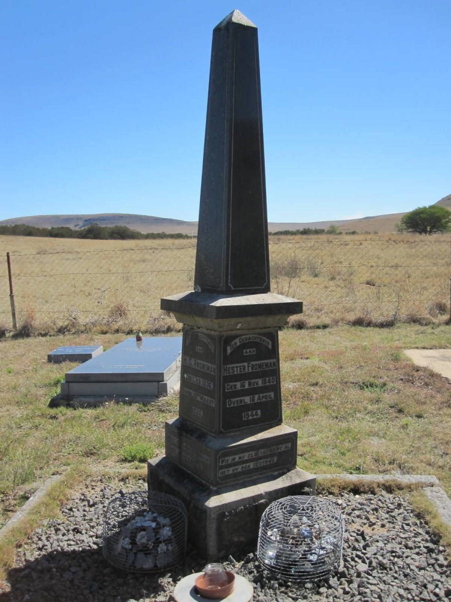 FRONEMAN H.G. 1836-1920 &amp; Hester 1840-1944