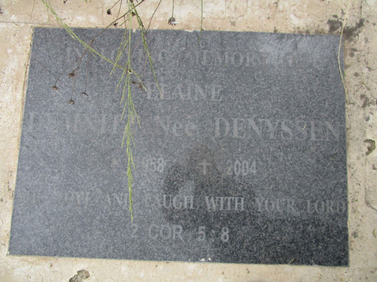 DEMNITZ Elaine nee DENYSSEN 1958-2004