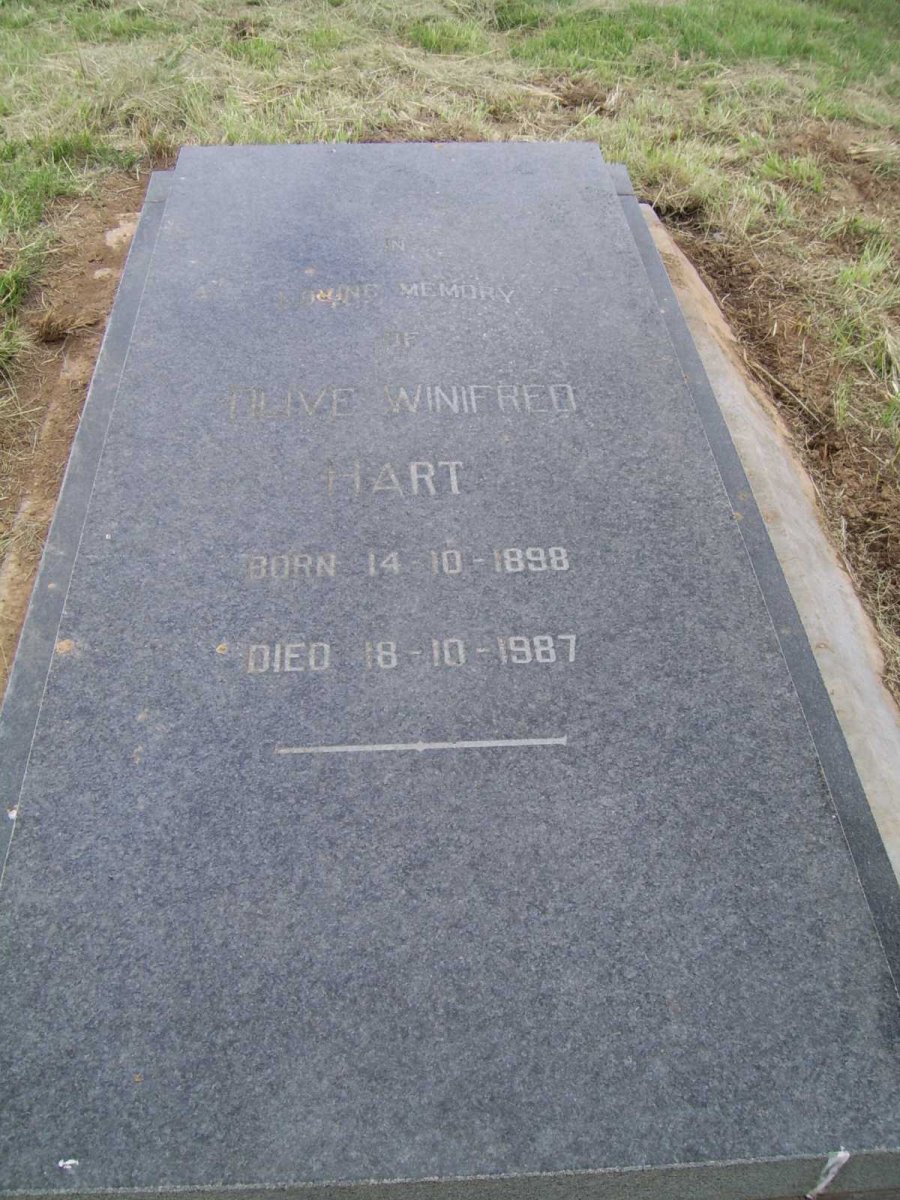 HART Olive Winifred 1898-1987