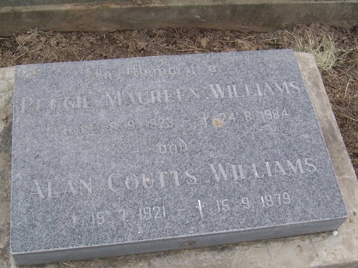 WILLIAMS Alan Coutts 1921-1979 &amp; Peggie Maureen 1923-1984