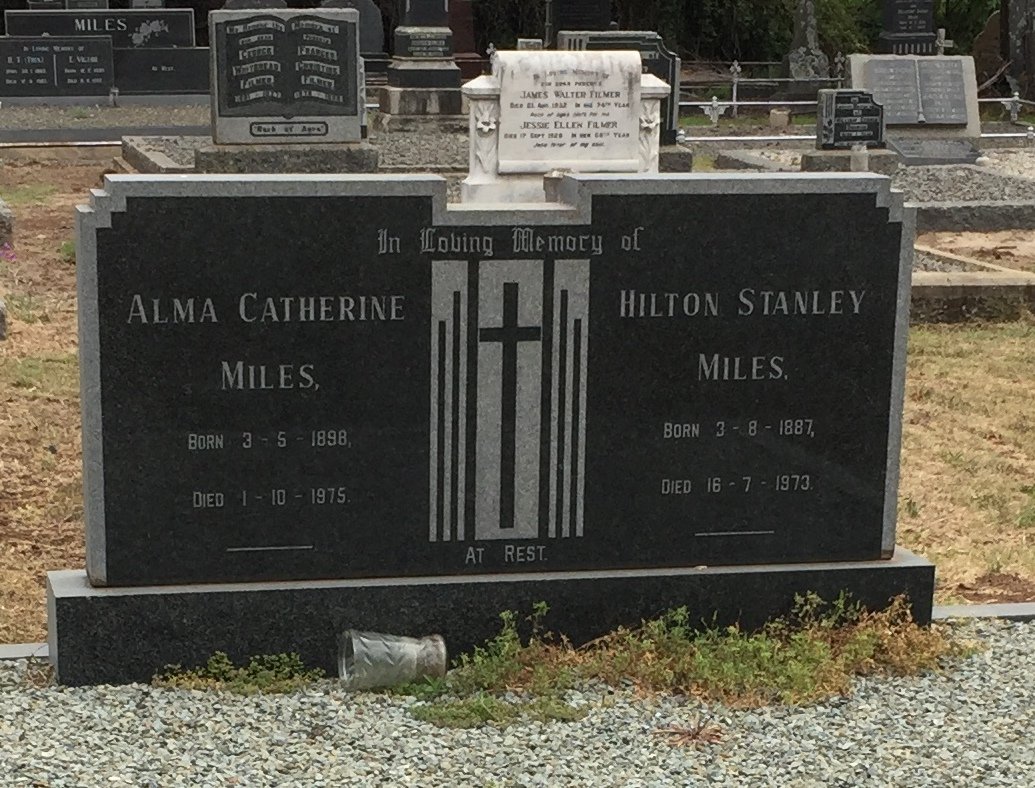 MILES Hilton Stanley 1887-1973 &amp; Alma Catherine 1898-1975