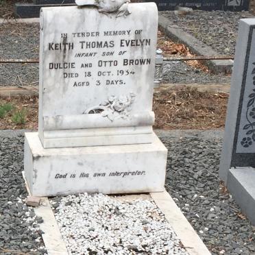 BROWN Keith Thomas Evelyn 1934-1934