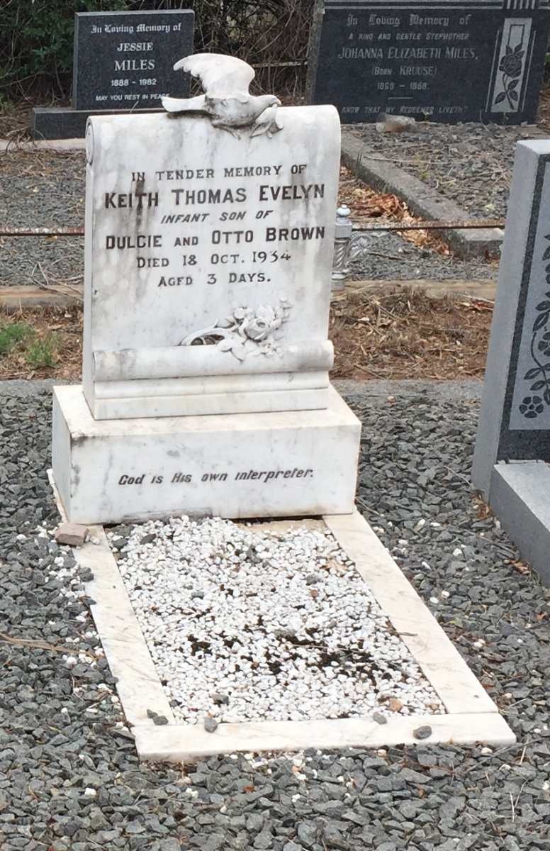 BROWN Keith Thomas Evelyn 1934-1934