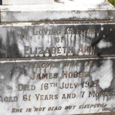 HOBBS Elizabeth Anne -1915