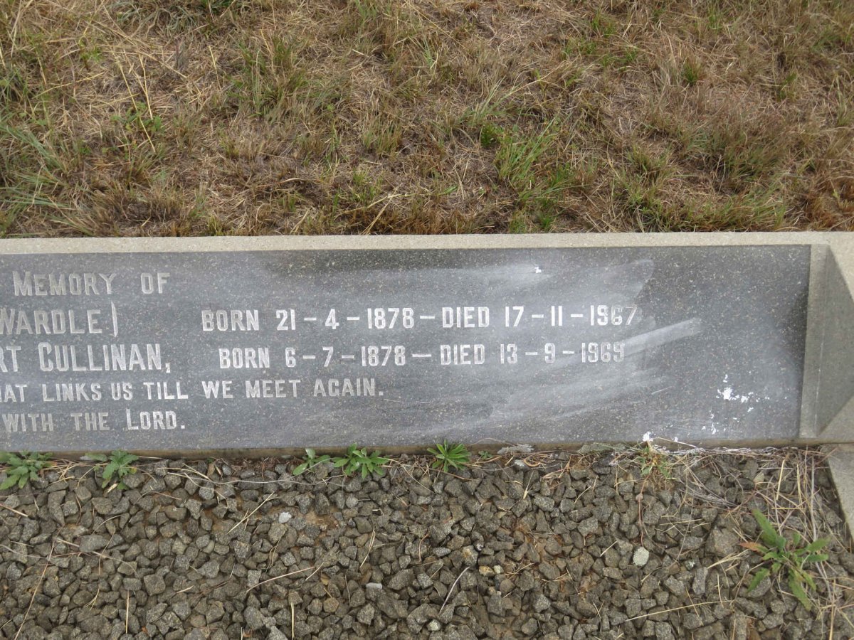 CULLINAN James Rupert 1878-1969 &amp; Mary Jane WARDLE 1878-1967