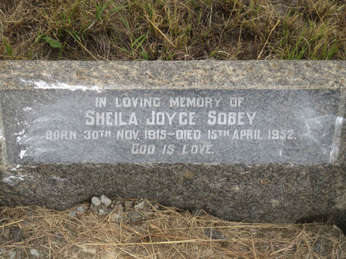 SOBEY Sheila Joyce 1915-1952