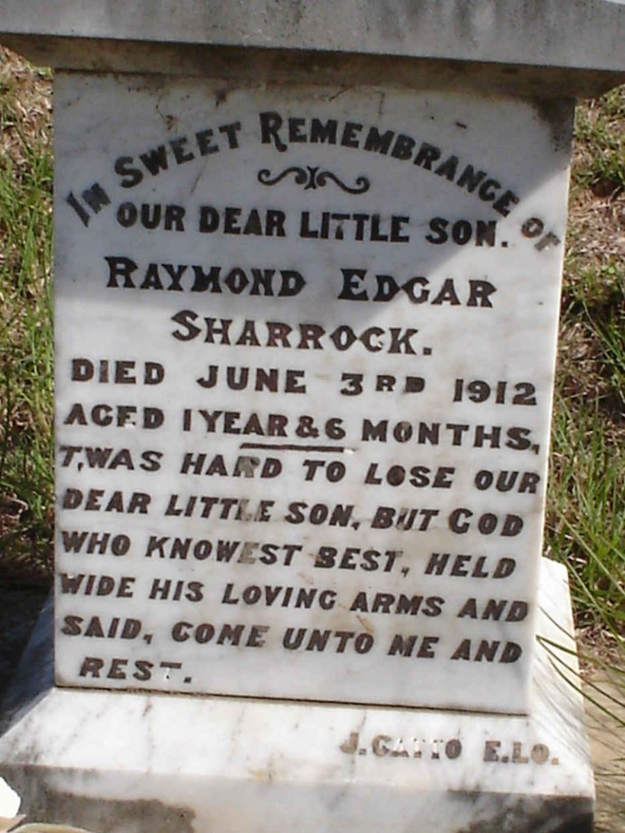 SHARROCK Raymond Edgar -1912