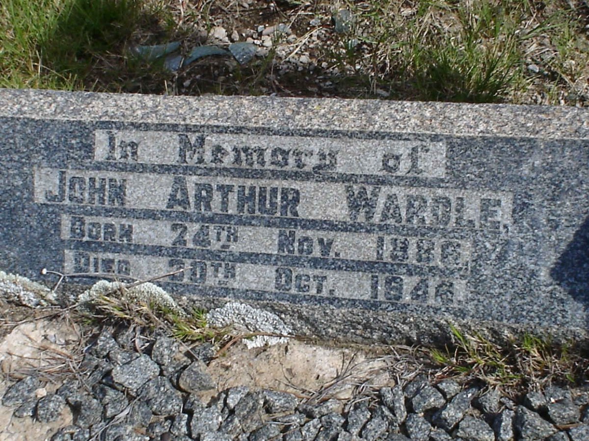 WARDLE John Arthur 1886-1946