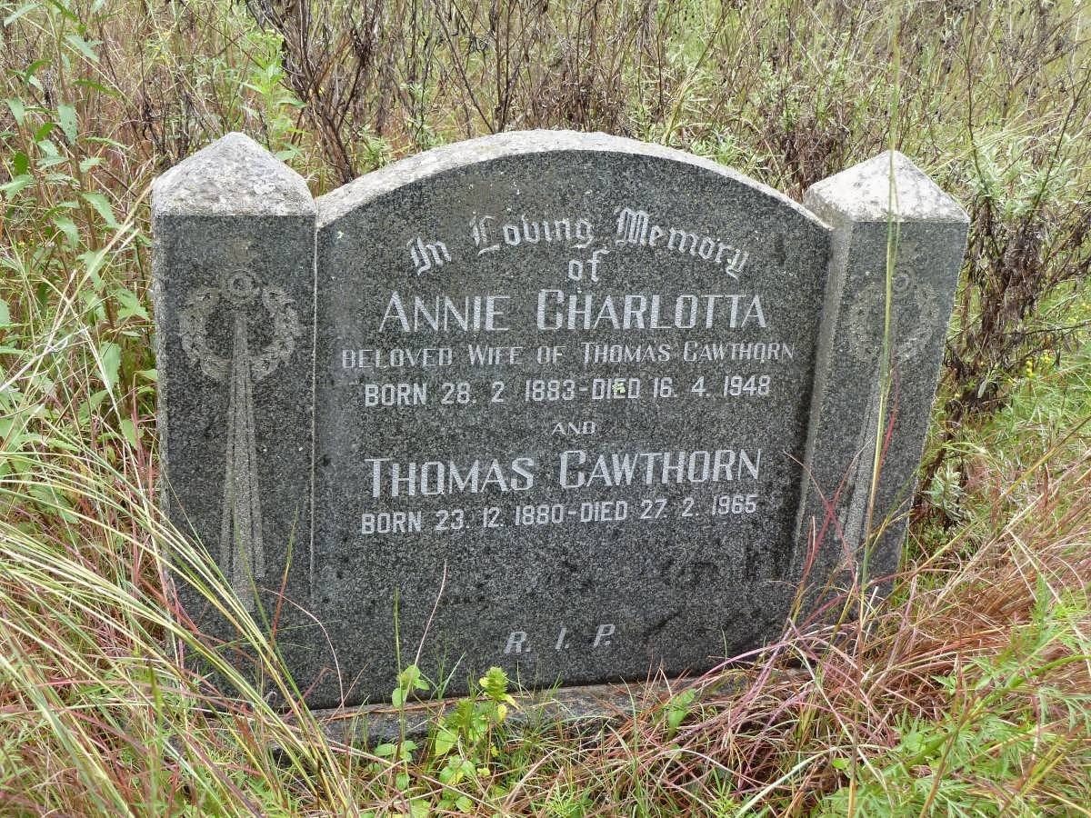 CAWTHORN Thomas 1880-1965 &amp; Annie Charlotta 1883-1948