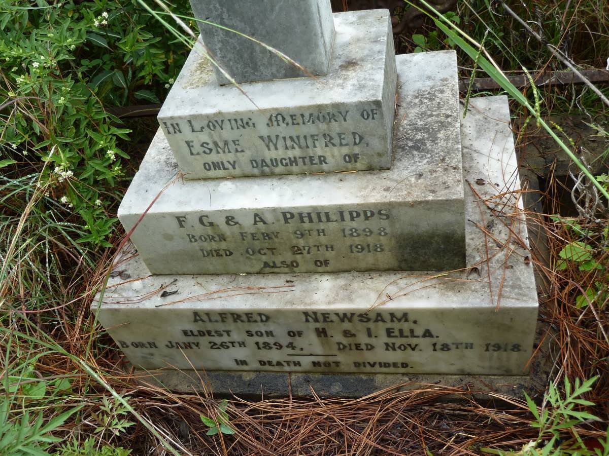 ELLA Alfred Newsam 1894-1918 :: PHILIPPS Esme Winifred 1898-1918