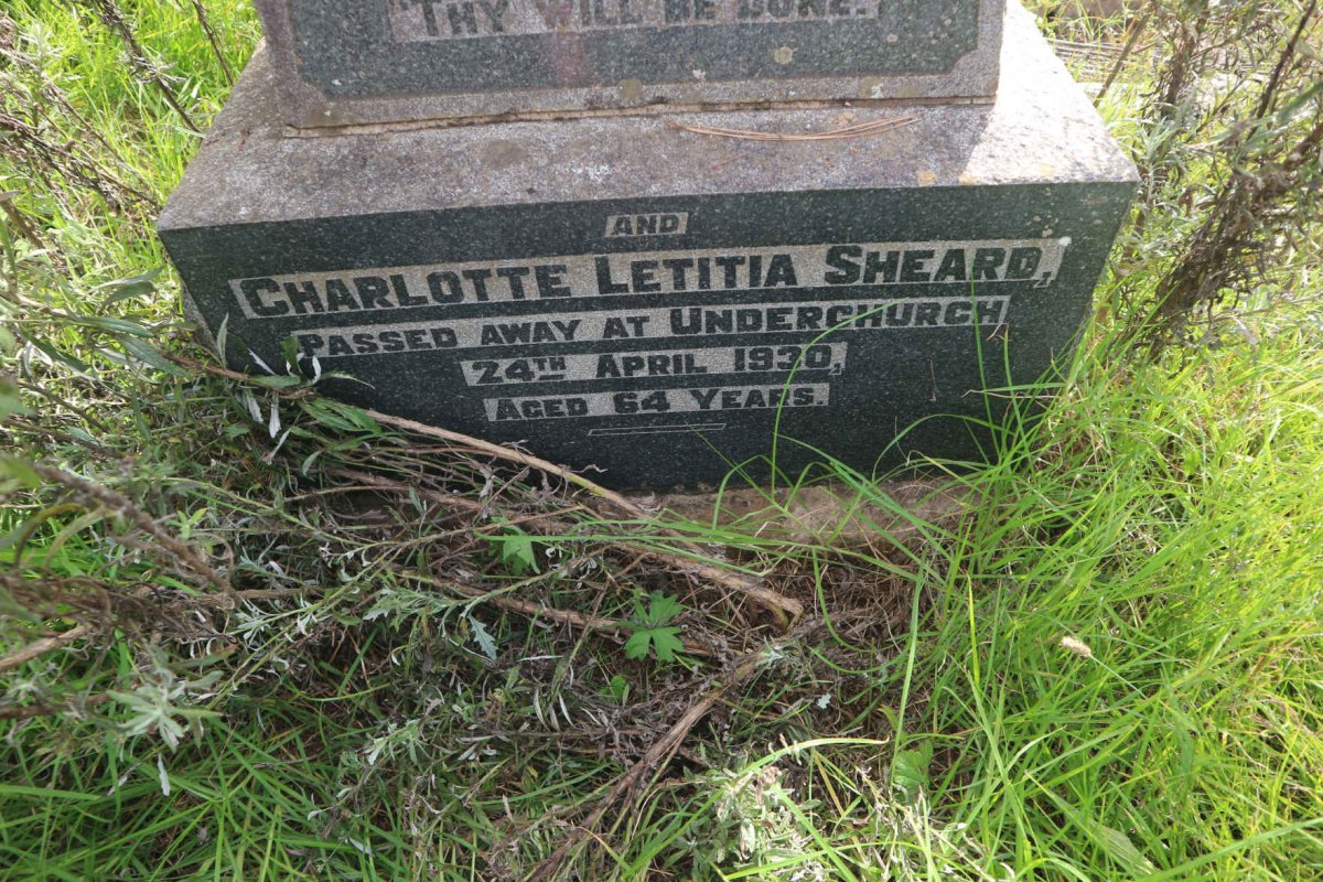 SHEARD Henry Newton -1925 &amp; Charlotte Letitia -1930