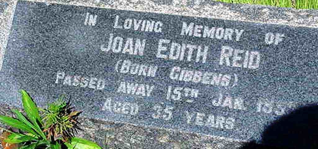 REID Joan Edith nee GIBBENS