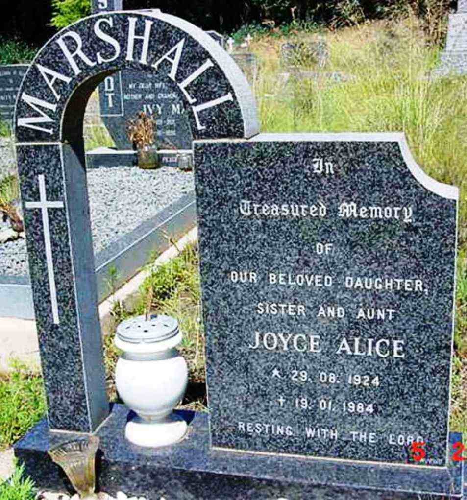 MARSHALL Joyce Alice 1924-1984