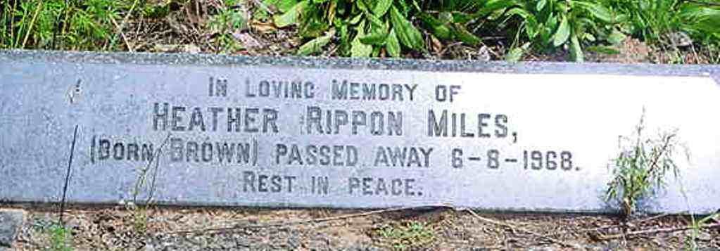 MILES Heather Rippon nee BROWN -1968