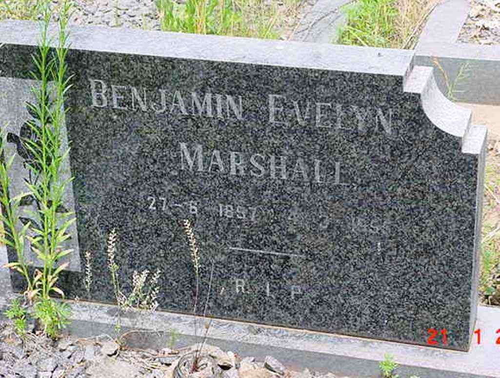 MARSHALL Benjamin Evelyn 1897-1955
