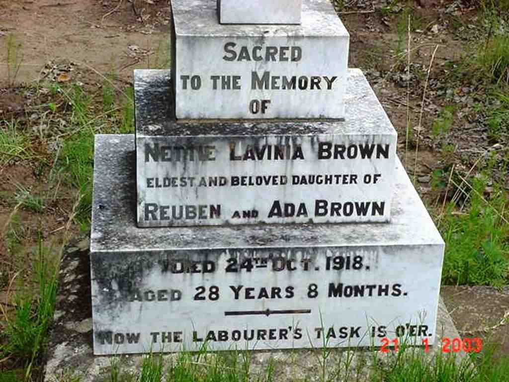 BROWN Nettie Lavinia -1918