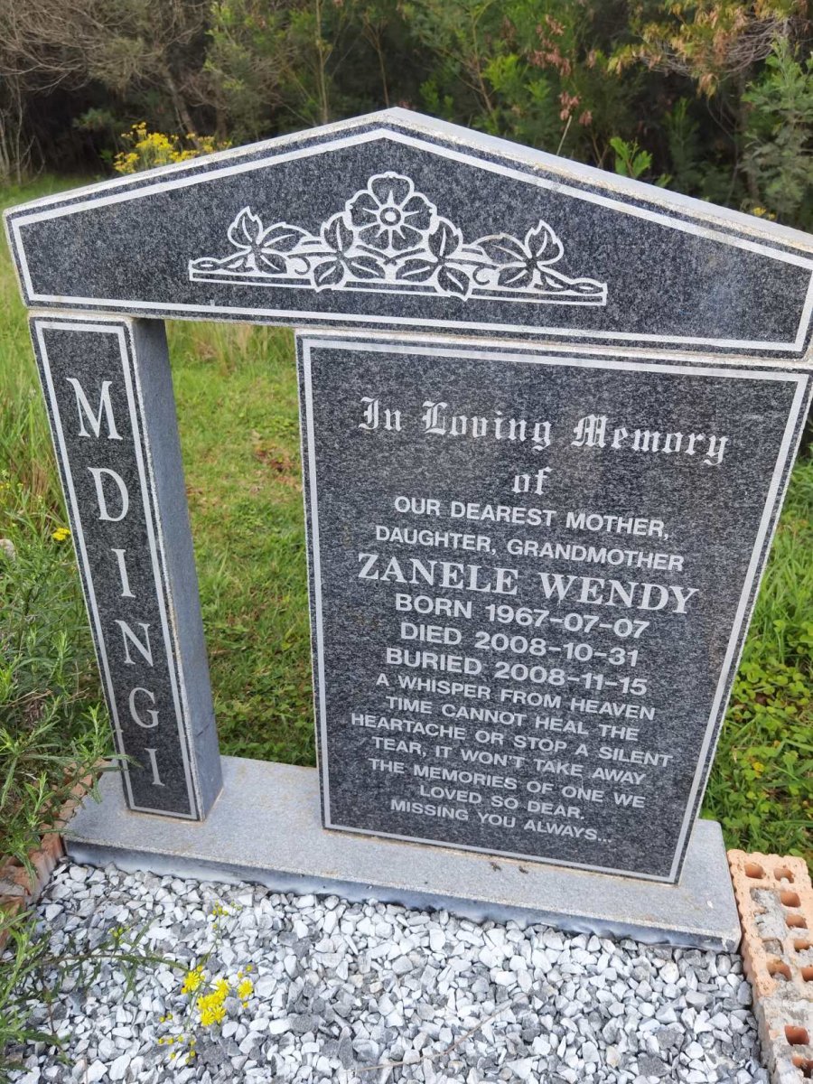 MDINGI Zanele Wendy 1967-2008