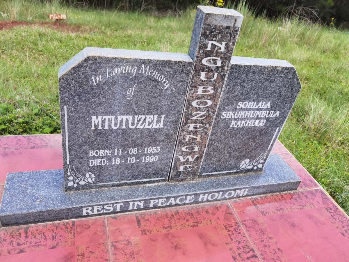 NGUBOZENGWE Mtutuzeli 1953-1990