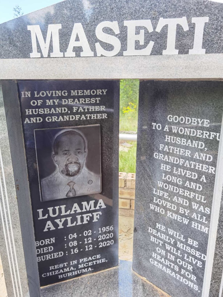 MASETI Lulama Ayliff 1956-2020
