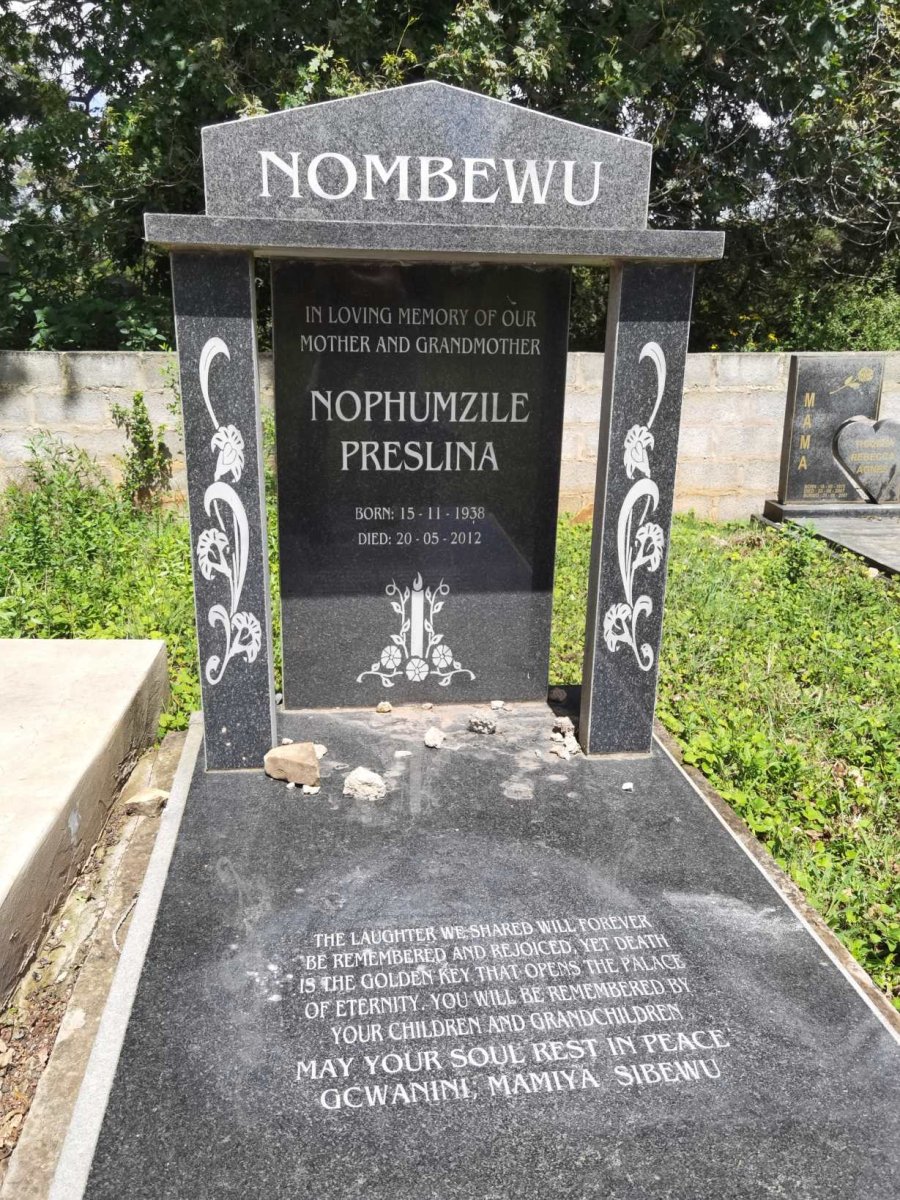 NOMBEWU Nophumzile Preslina 1938-2012