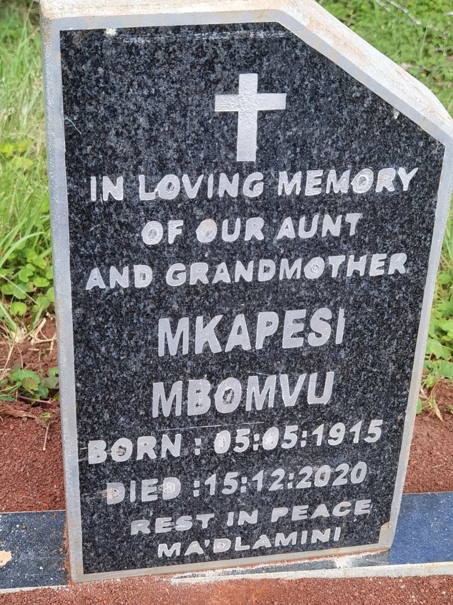 MBOMVU Mkapesi 1915-2020