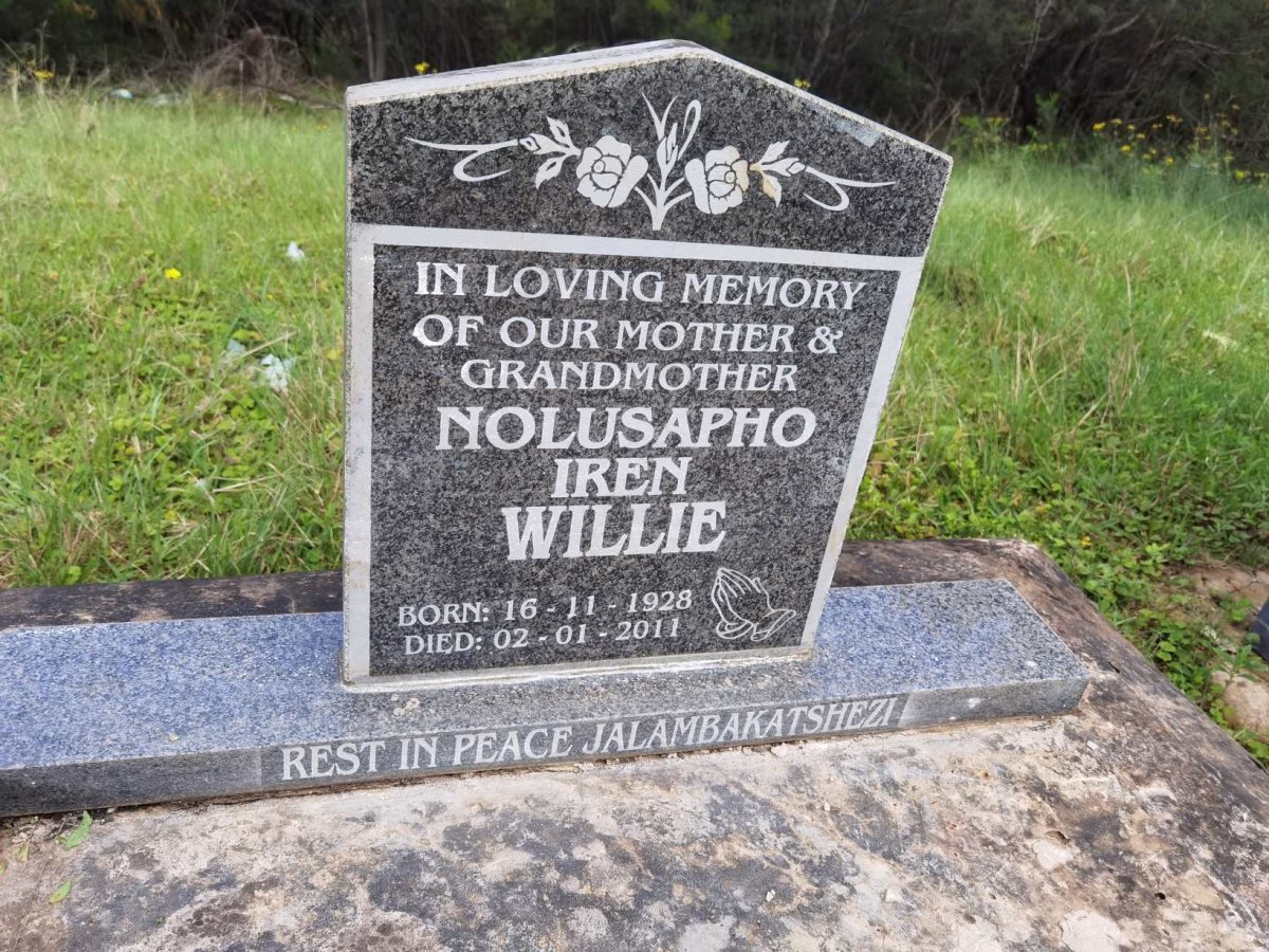 WILLIE Nolusapho Iren 1928-2011