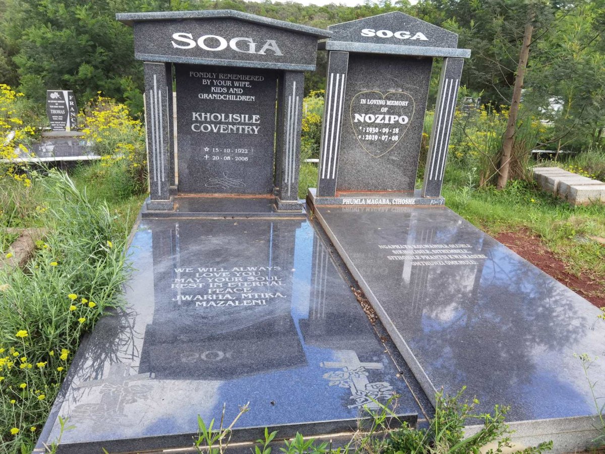 SOGA Kholisile Coventry 1922-2006 &amp; Nozipo 1930-2019
