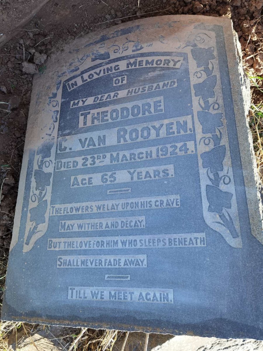 ROOYEN Theodore C., van -1924