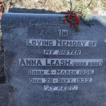 LEASH Anna nee BODE 1856-1932