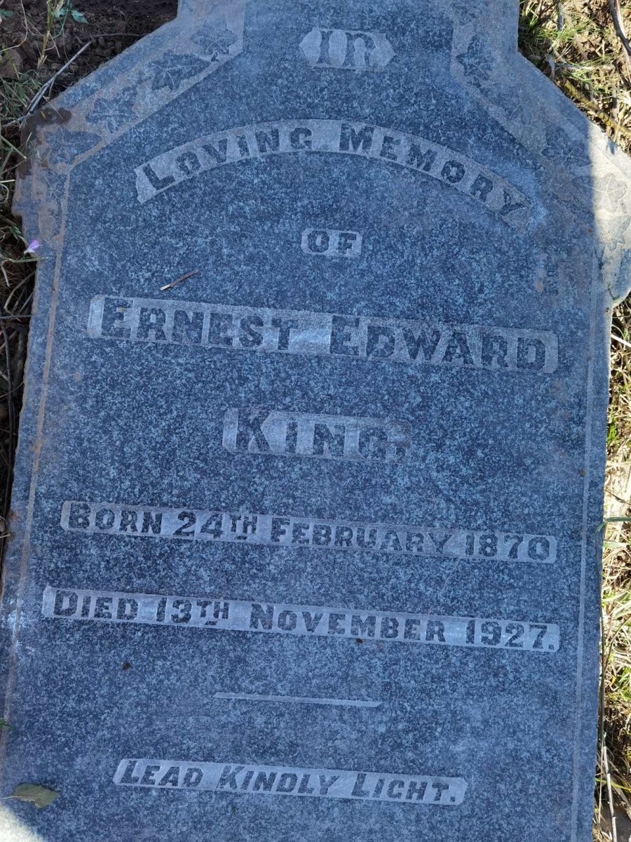 KING Ernest Edward 1870-1927