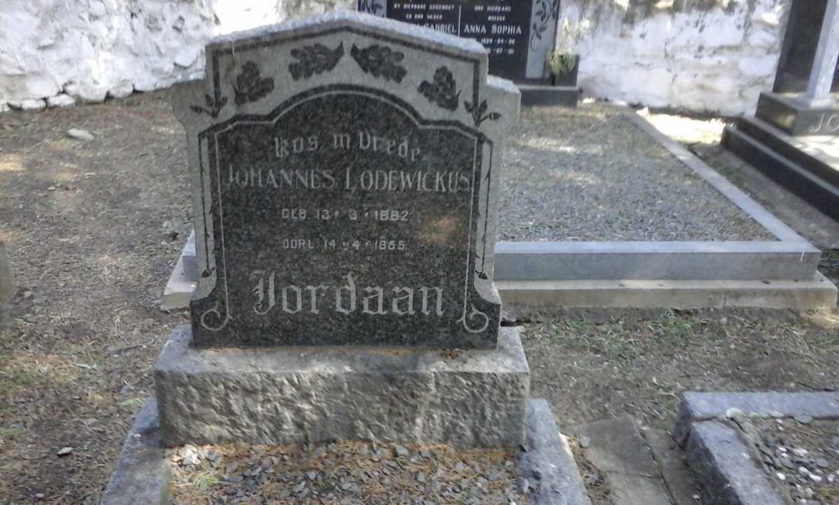 JORDAAN Johannes Lodewickus 1882-1955