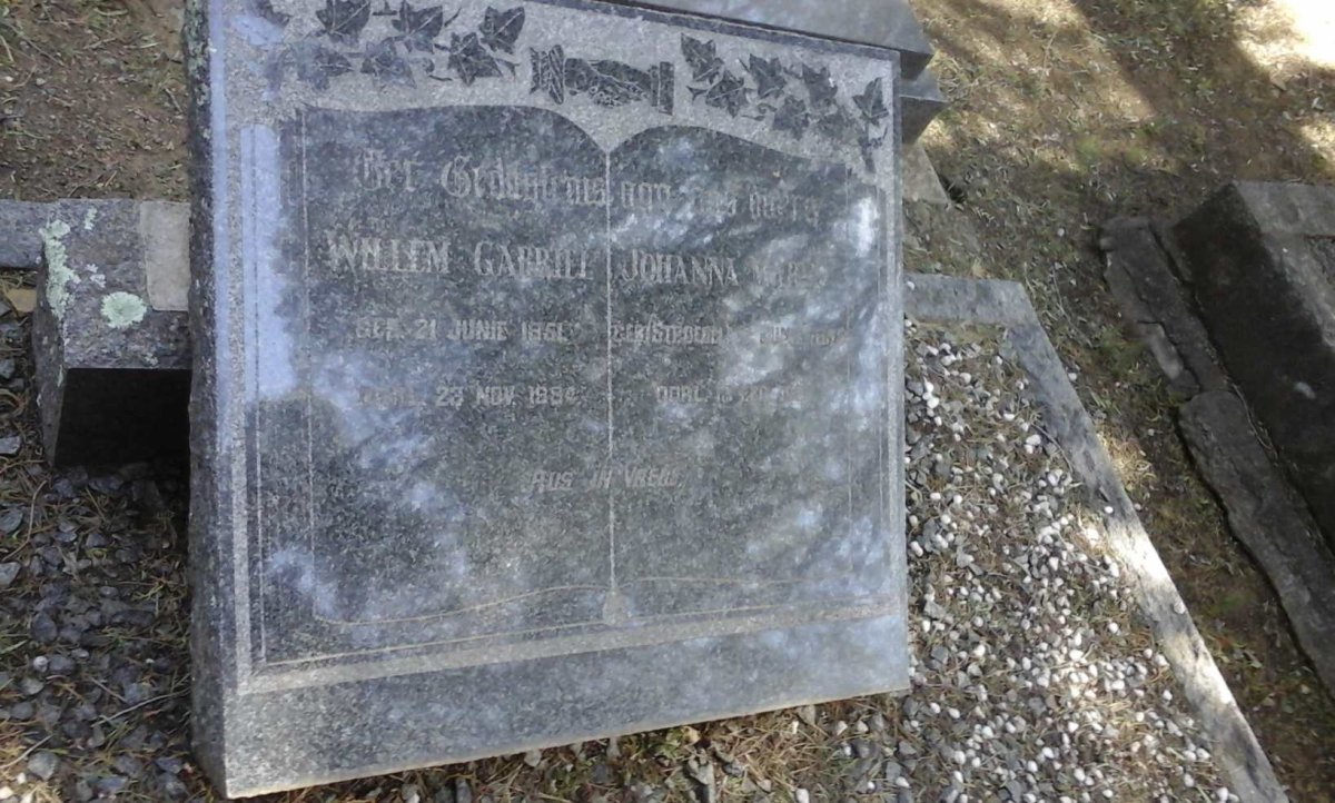 JORDAAN Willem Gabriel 1851-1894 &amp; Johanna Maria STROEBEL