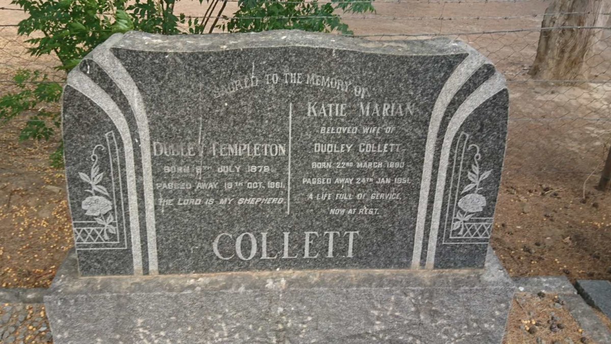 COLLETT Dudley Templeton 1878-1961 &amp; Katie Marian 1880-1951