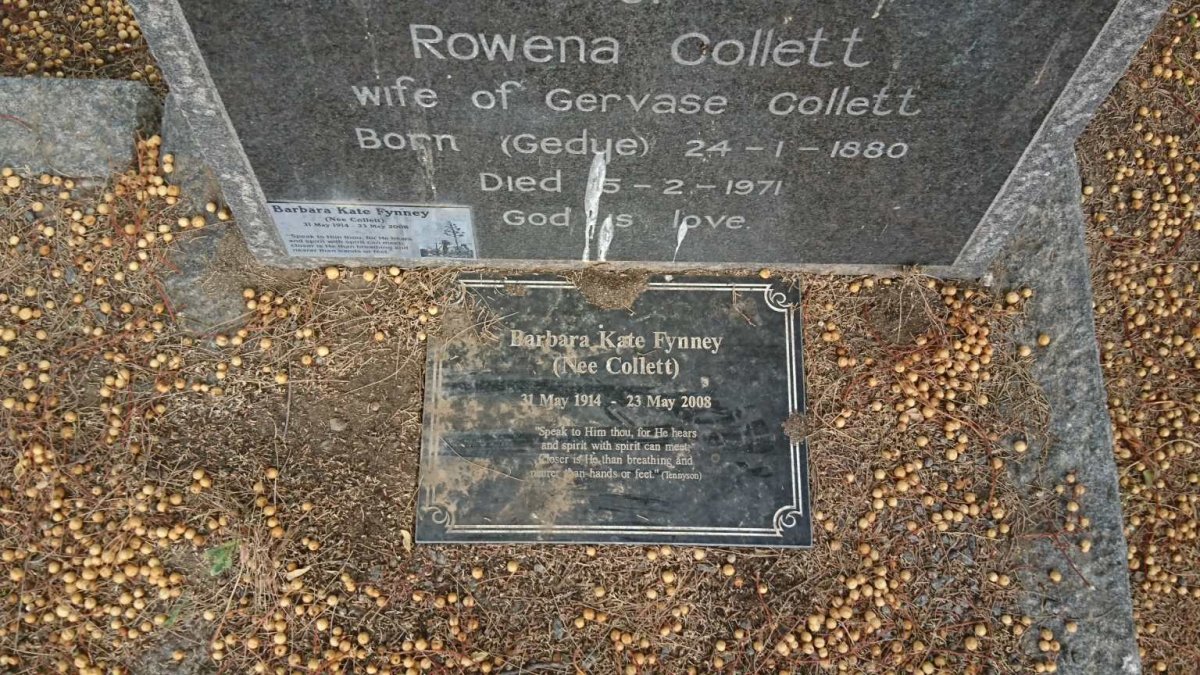 FYNNEY Barbara Kate nee COLLETT 1914-2008