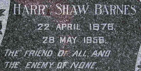 BARNES Harry Shaw 1876-1956