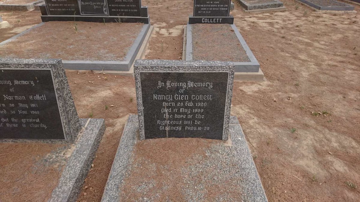 COLLETT Nancy Glen 1920-1999