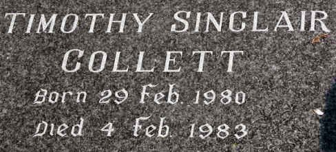 COLLETT Timothy Sinclair 1980-1983