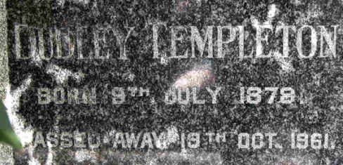 TEMPLETON Dudley 1879-1961