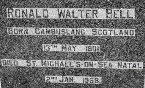 BELL Ronald Walter 1901-1968