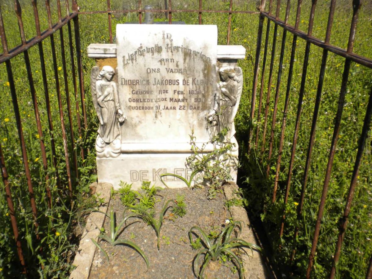 KLERK Diderick Jakobus, de 1839-1930