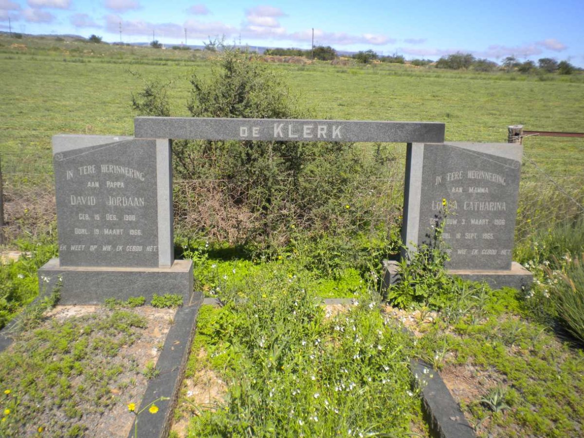 KLERK David Jordaan, de 1900-1966 &amp; Louisa Catharina LOUW 1906-1965