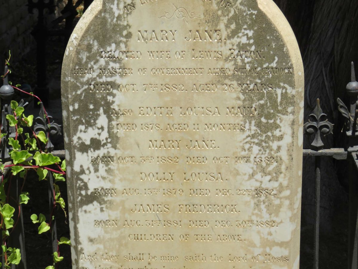 EATON Mary Jane -1882 :: EATON Edith Louisa Maud -1878 :: EATON Dolly Louisa 1879-1882